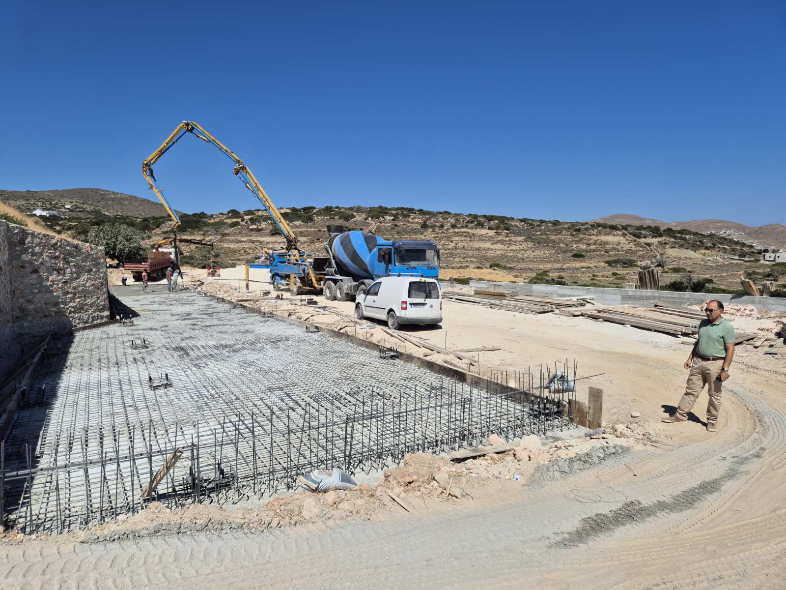 Επίσκεψη του Δημάρχου Πάρου στο εργοτάξιο του έργου «Κατασκευή Πράσινων Σημείων Δήμου Πάρου»